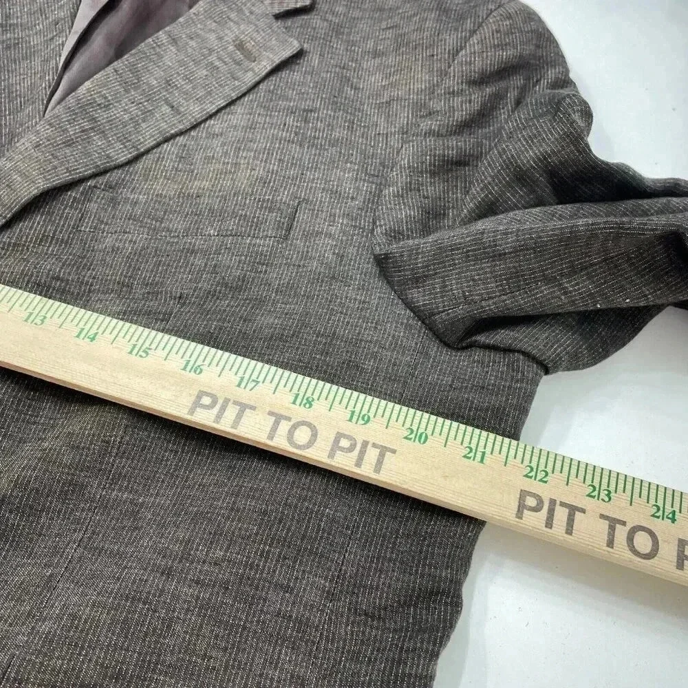 Banana Republic Linen Blazer Mens 42 Brown 3568